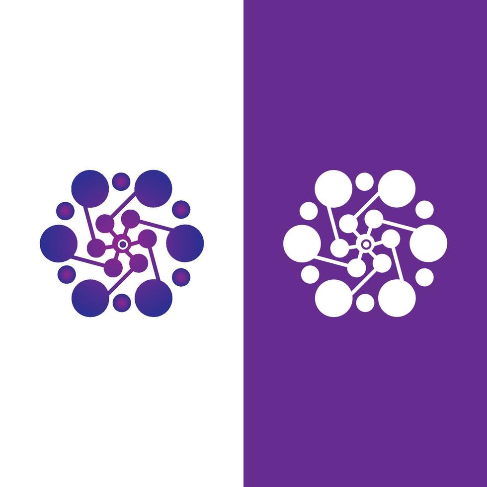 Molecule logo vector illustration design