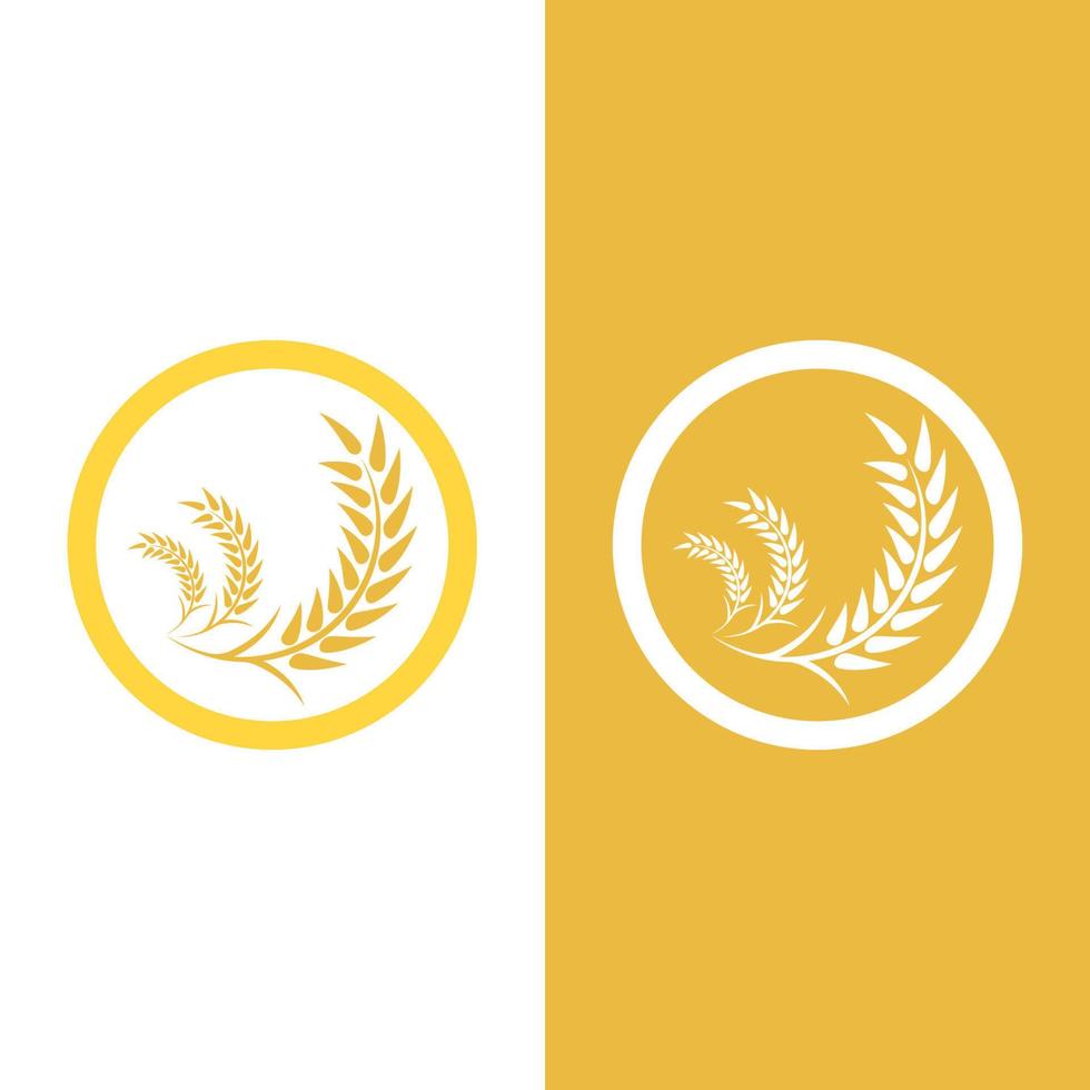 Wheat logo vector icon illustration