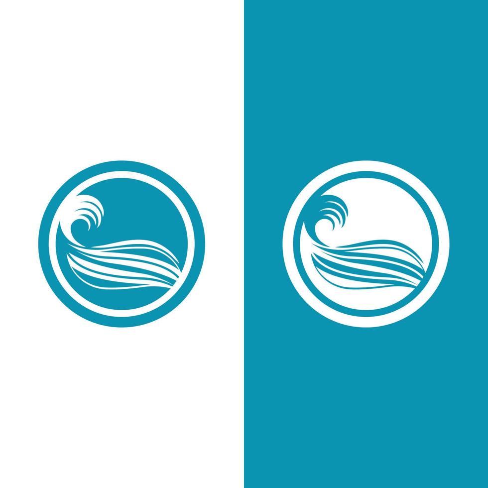 diseño de ilustración de vector de playa de onda