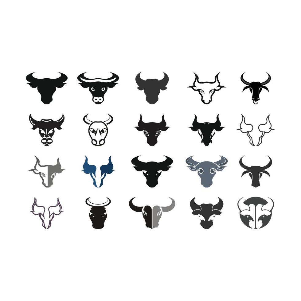 Bull head logo vector icon