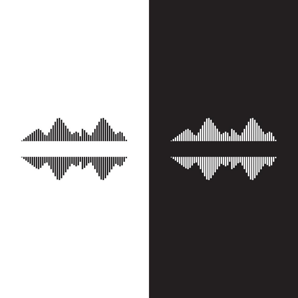 Sound waves vector illustration design