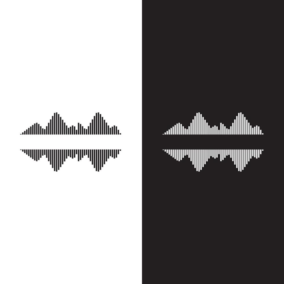 Sound waves vector illustration design