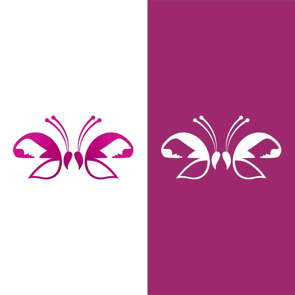 diseño de vector de icono de logotipo de mariposa