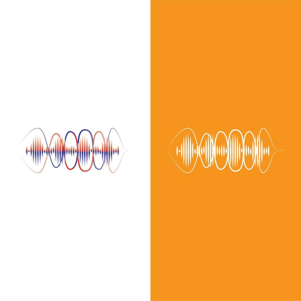 Sound waves vector illustration design