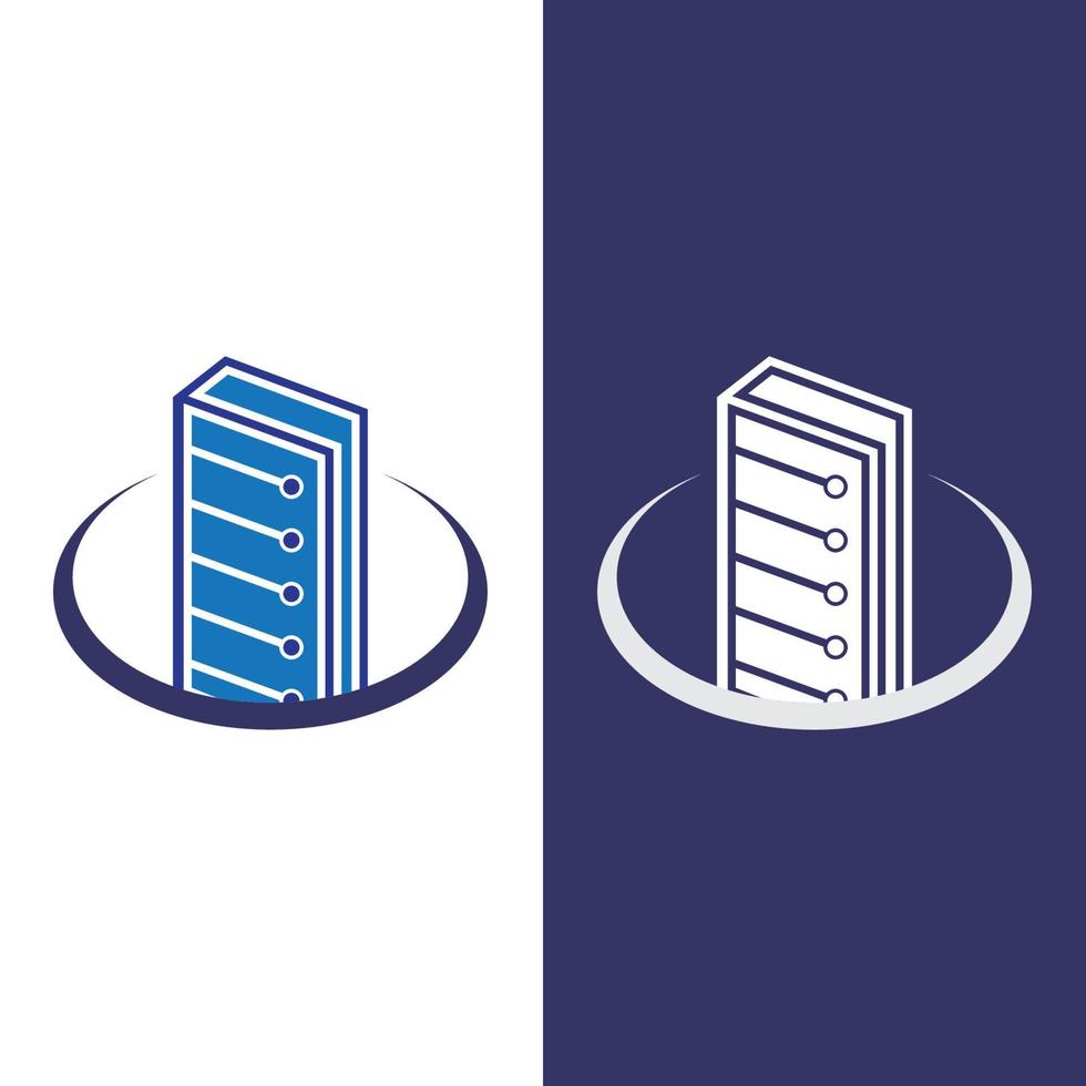 Digital book logo icon technology vector