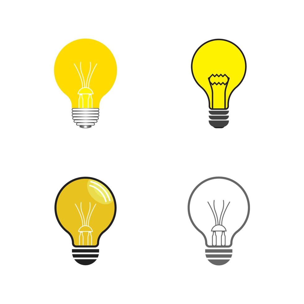 light bulb symbol icon illustration vector