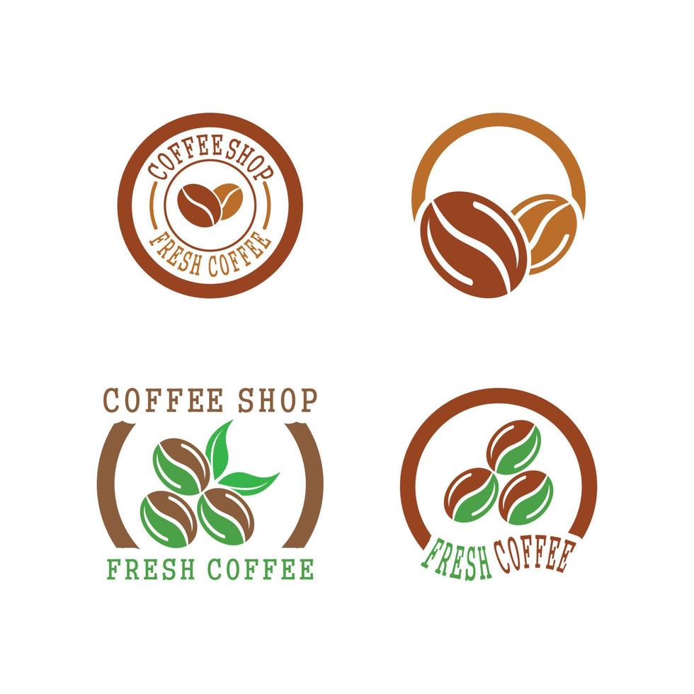 Ilustración de vector de icono de grano de café