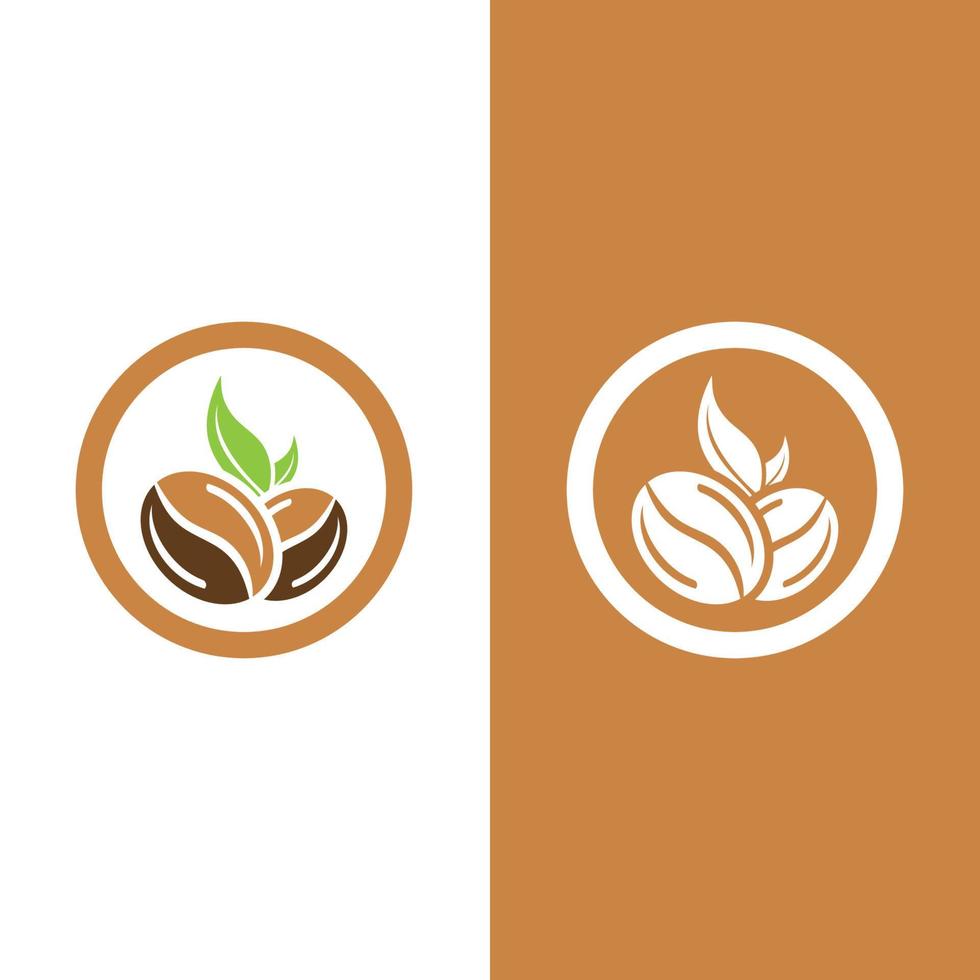 coffee bean icon vector template