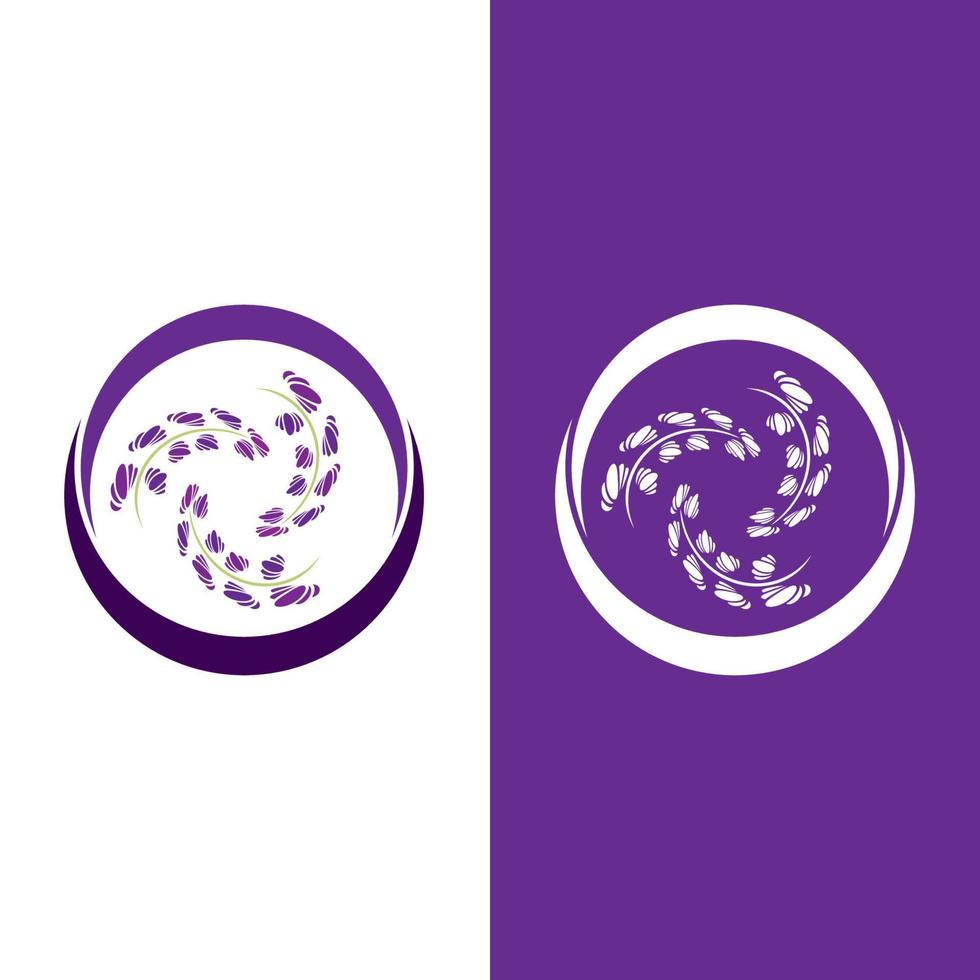Fresh Lavender flower logo vector