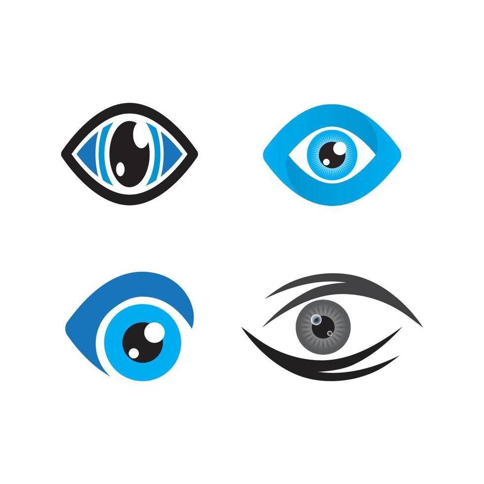 diseño de logotipo de vector de cuidado de los ojos