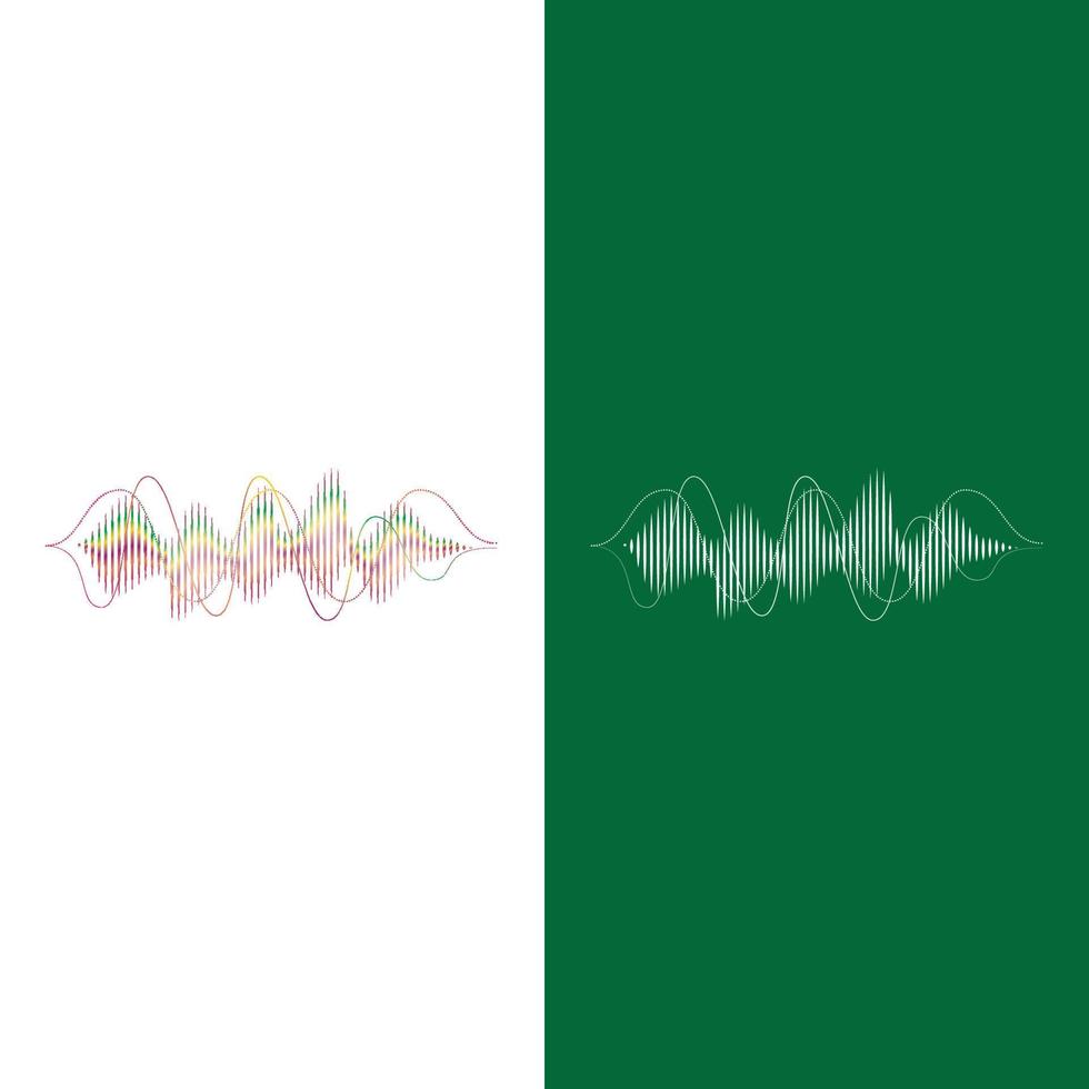 Sound waves vector illustration design