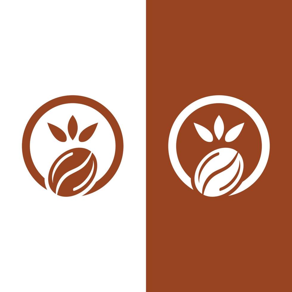 coffee bean icon vector template