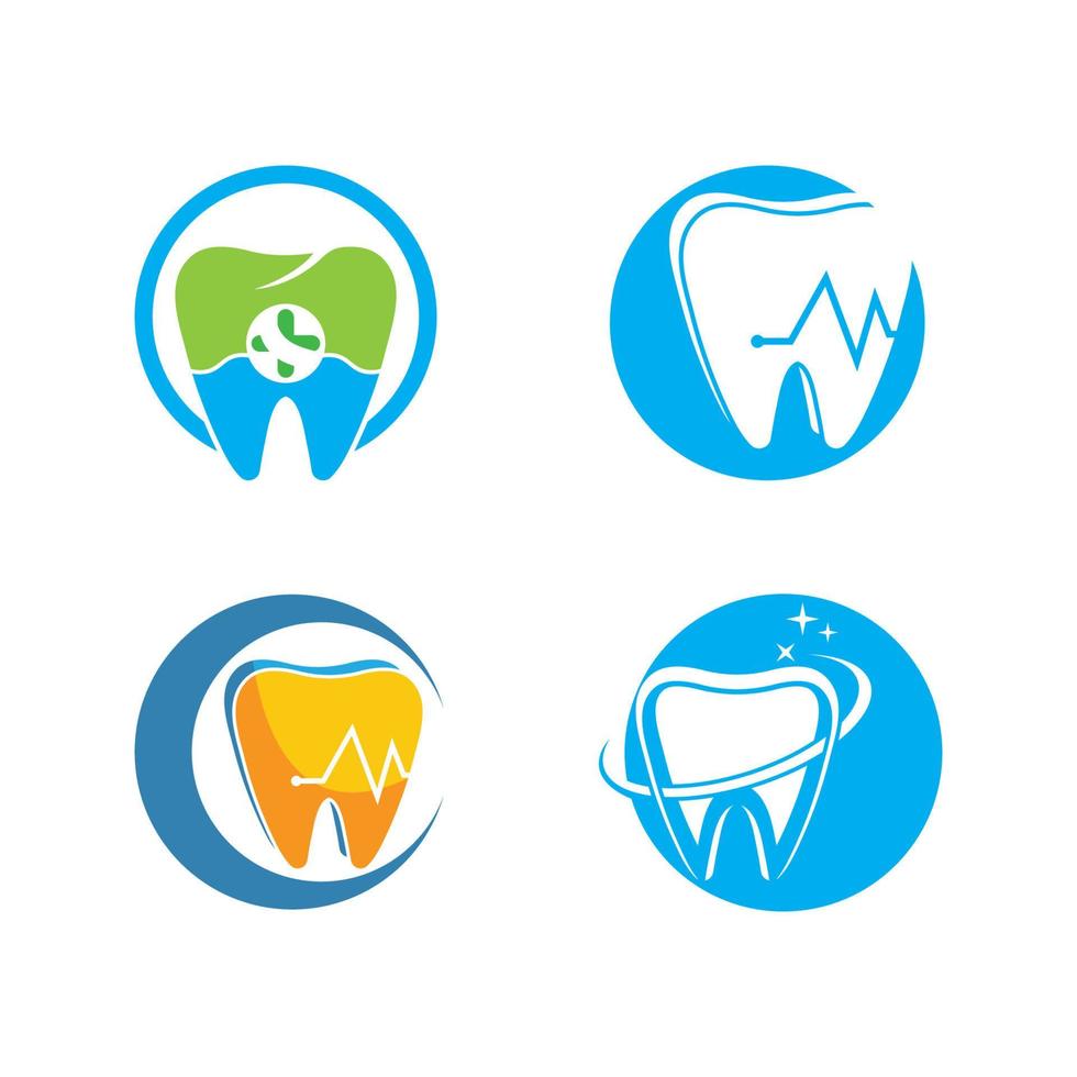 Ilustración de vector de plantilla de logotipo dental