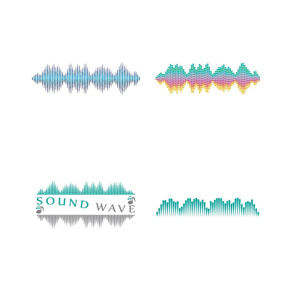 Sound waves vector illustration