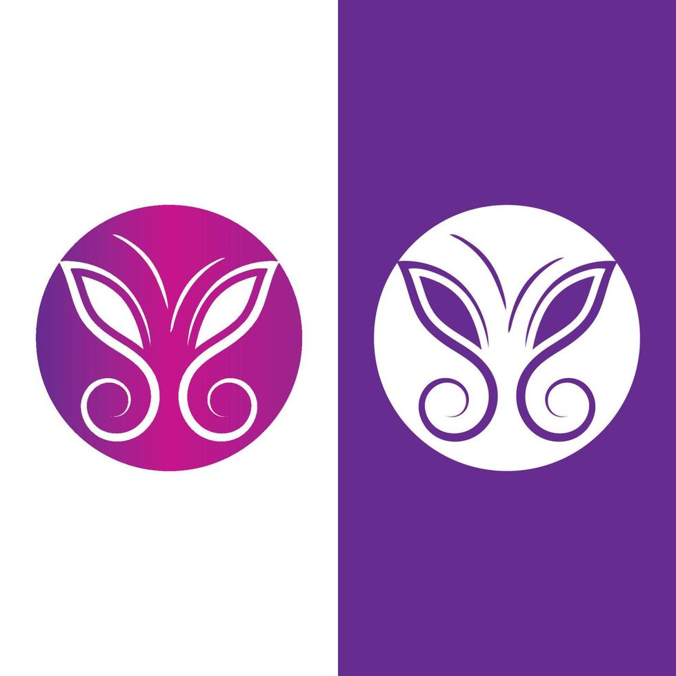 diseño de vector de icono de mariposa de belleza