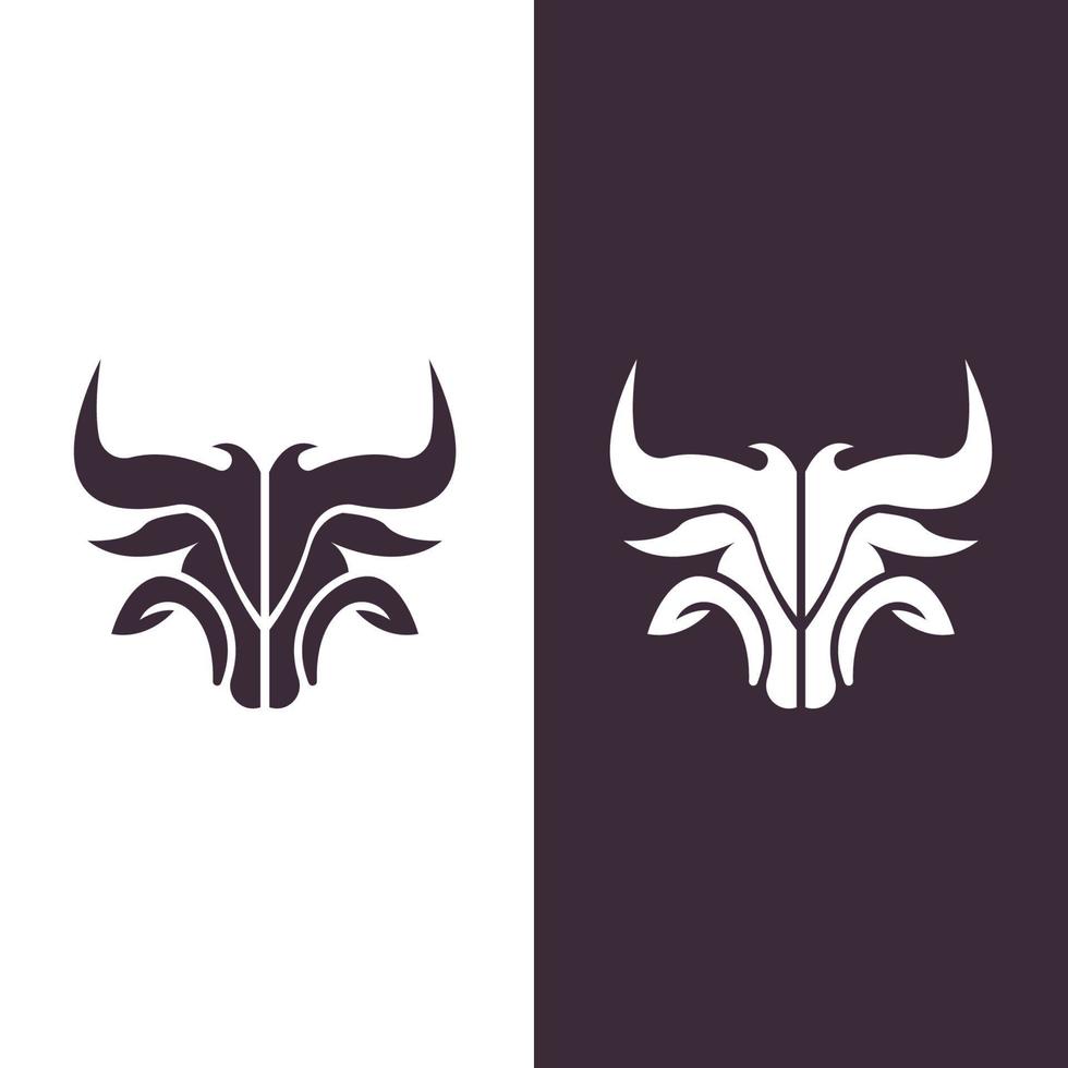 Bull head logo vector icon