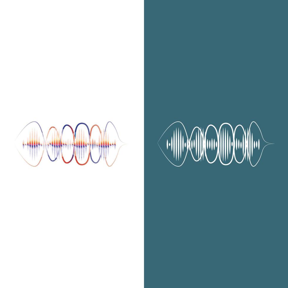 Sound waves vector illustration design