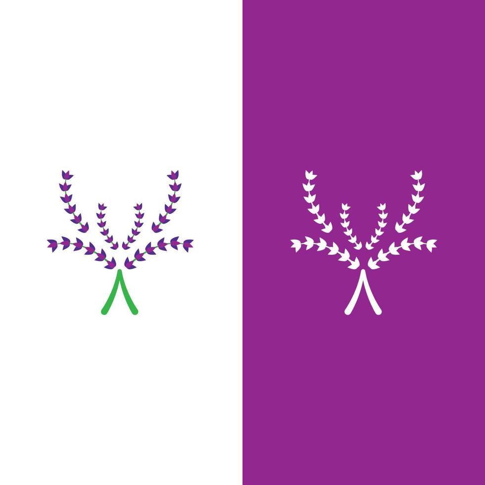 Fresh Lavender flower logo vector