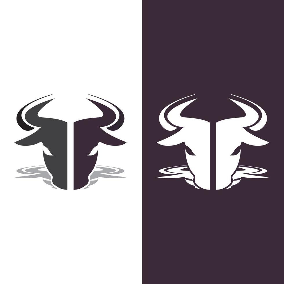 Bull head logo vector icon