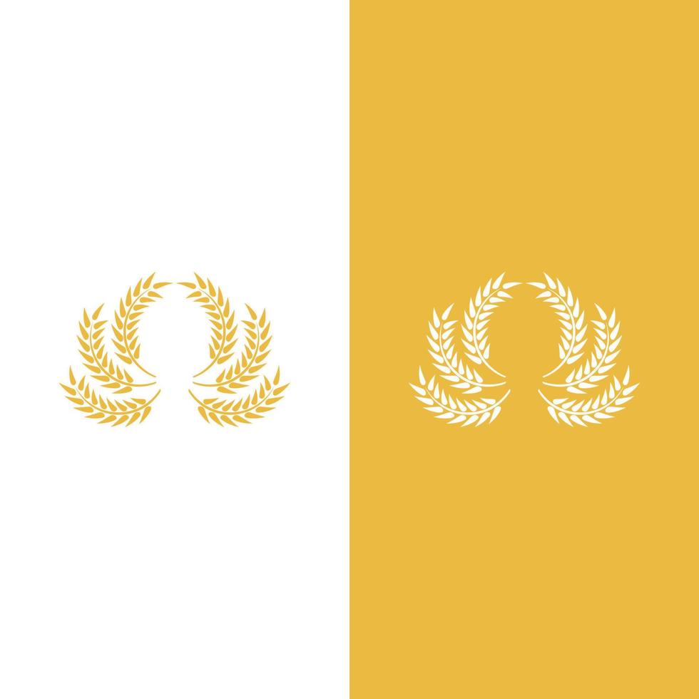 Wheat logo vector icon illustration