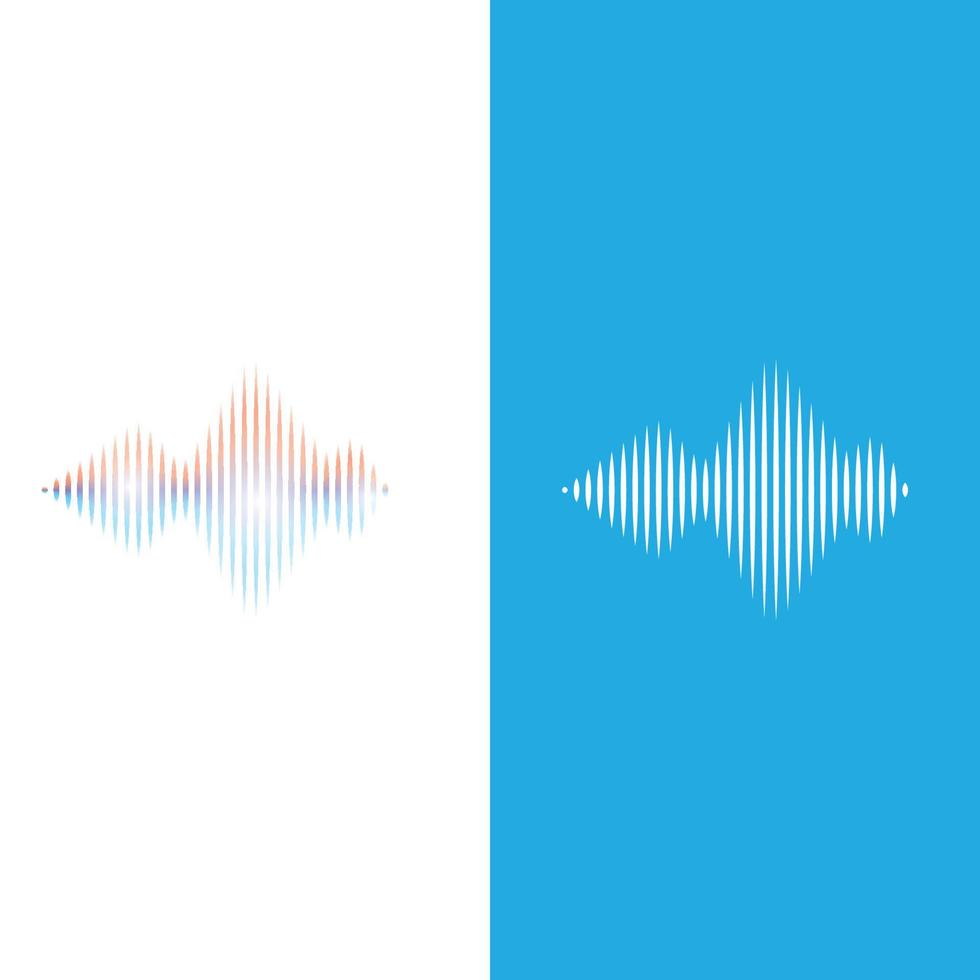 Sound waves vector illustration design