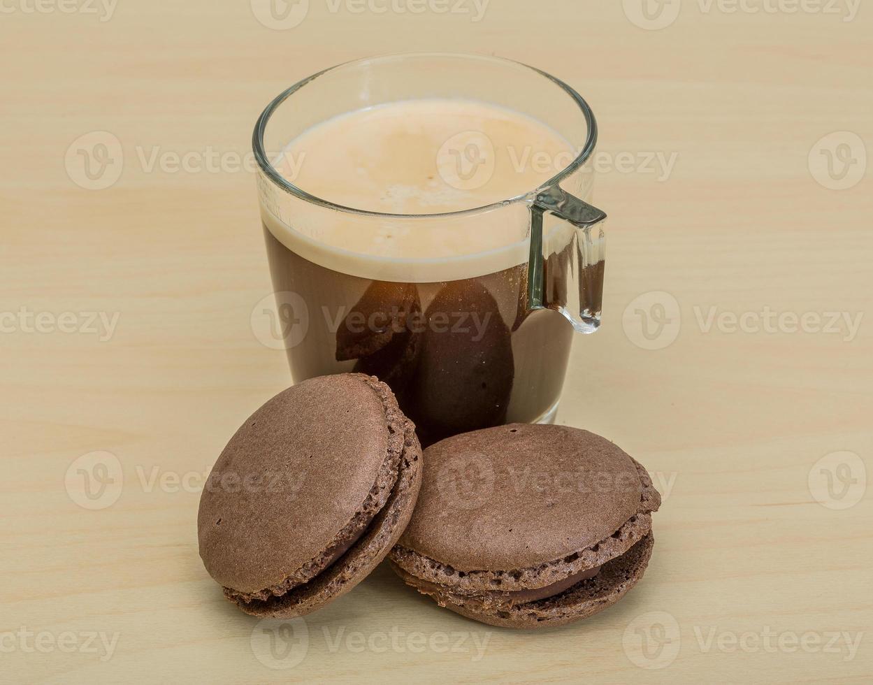 Coffee with macaroons photo