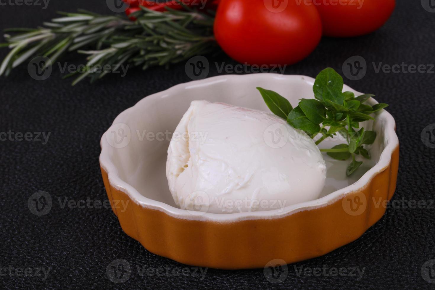 bola de queso mozzarella italiano foto