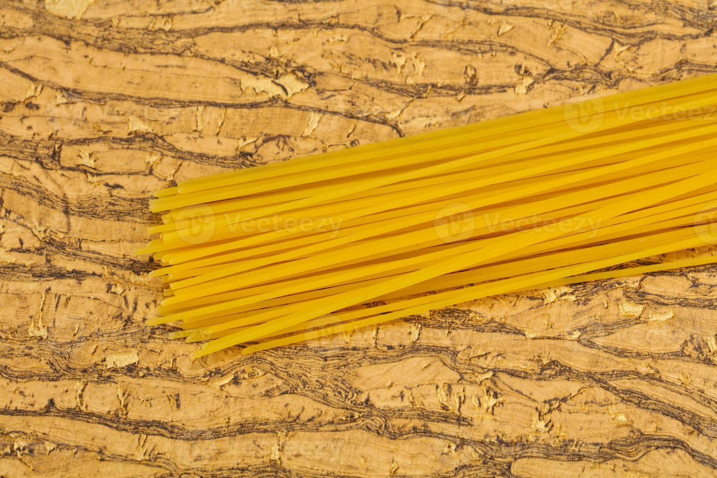 Dry raw spaghetti for bowling photo