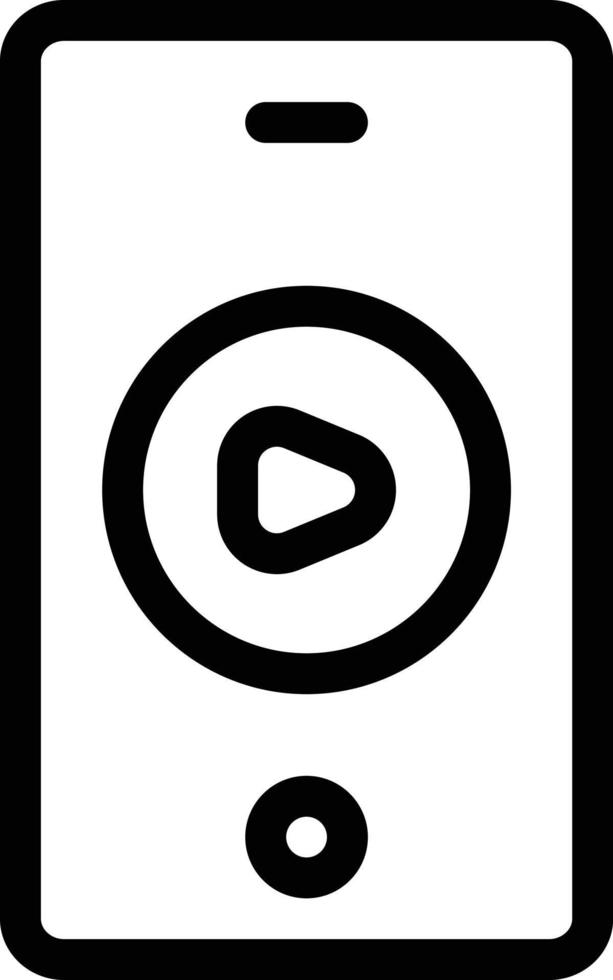 ilustración de vector de video móvil en un fondo. símbolos de calidad premium. iconos vectoriales para concepto y diseño gráfico.