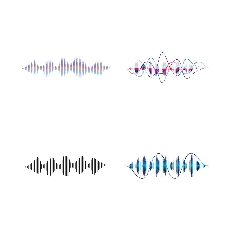 Ilustración de vector de ondas de sonido