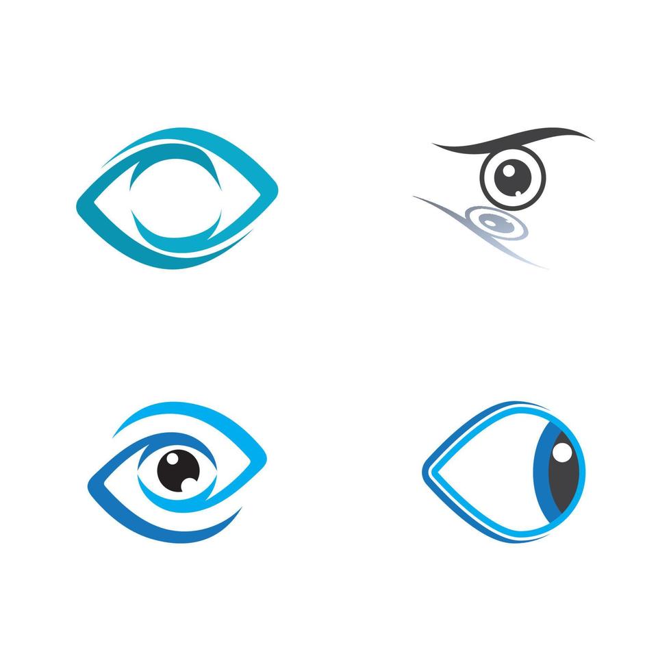 diseño de logotipo de vector de cuidado de los ojos