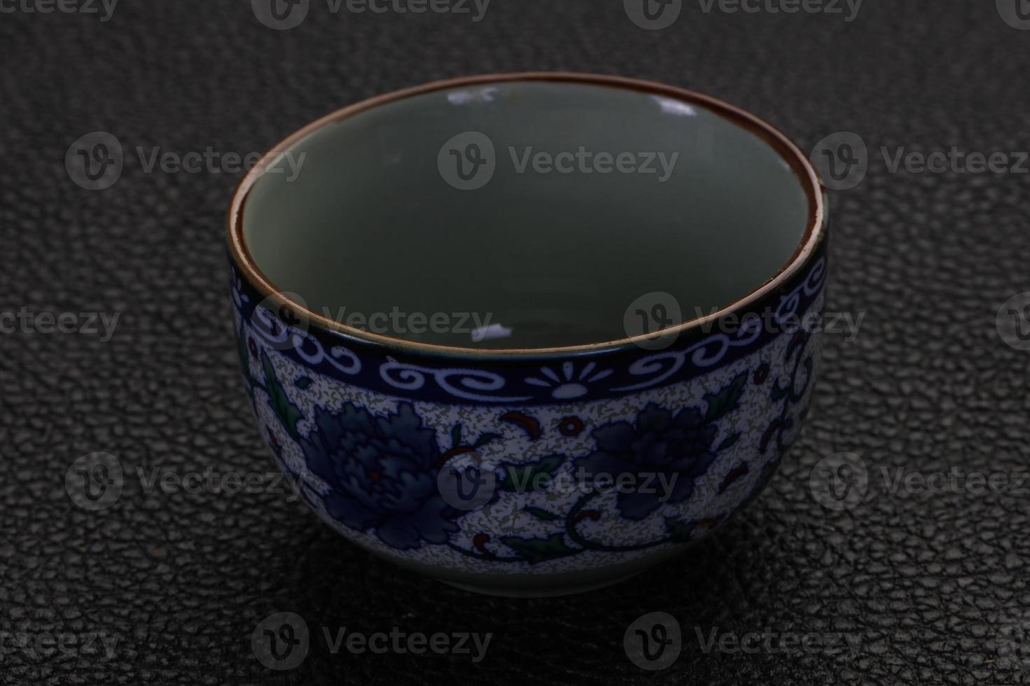 Empty Chinese tea cup photo