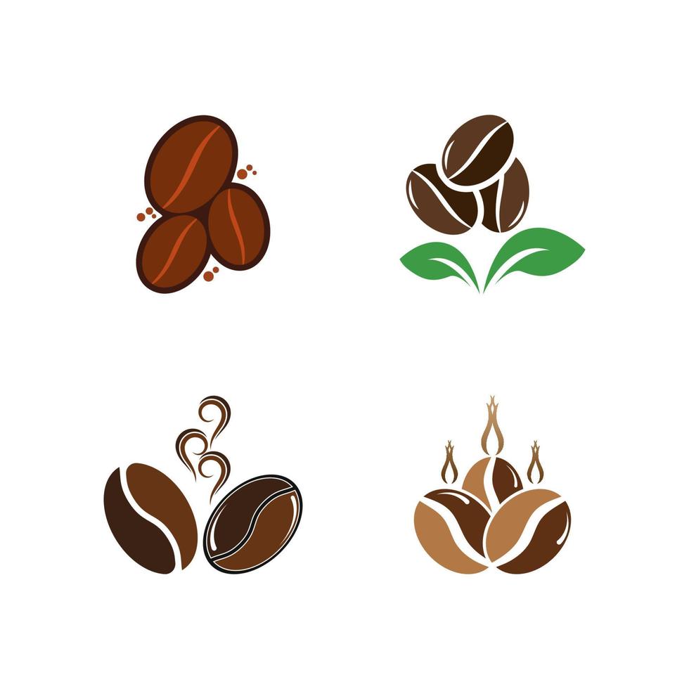 Ilustración de vector de icono de grano de café