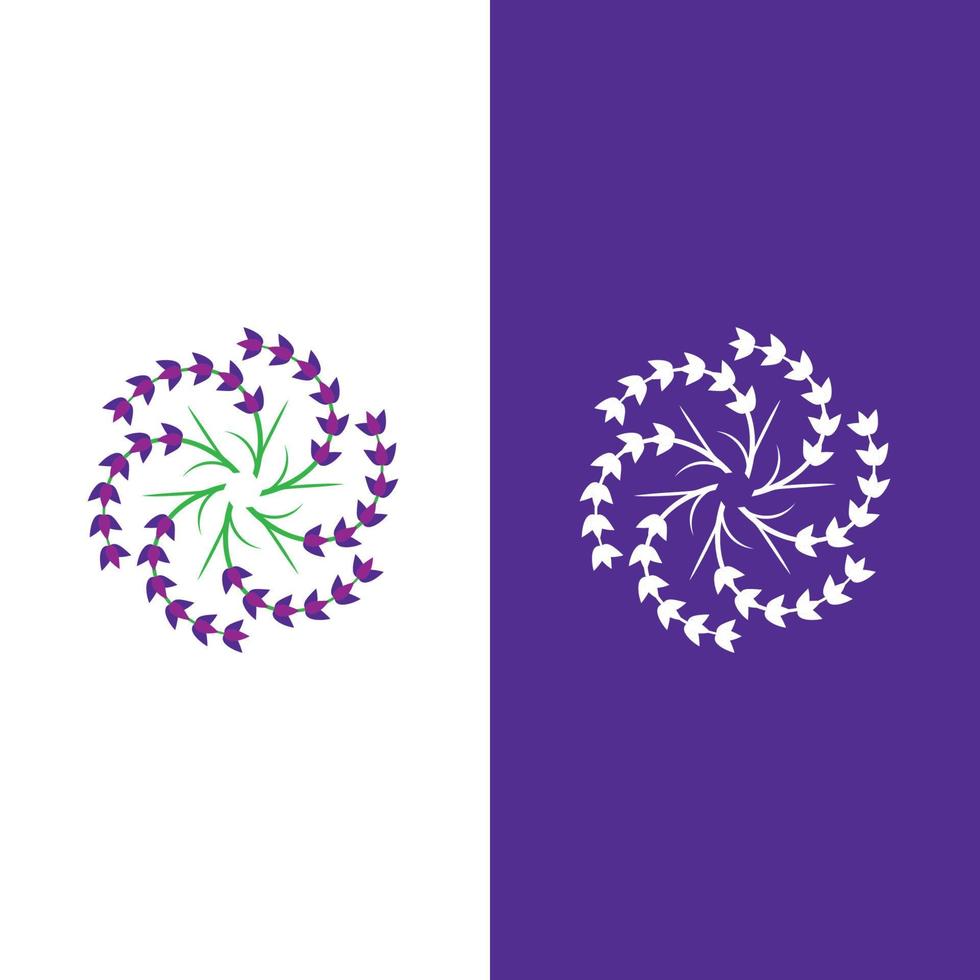 Fresh Lavender flower logo vector