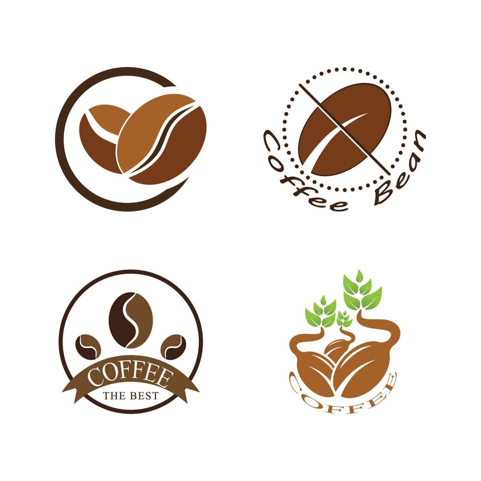 Ilustración de vector de icono de grano de café