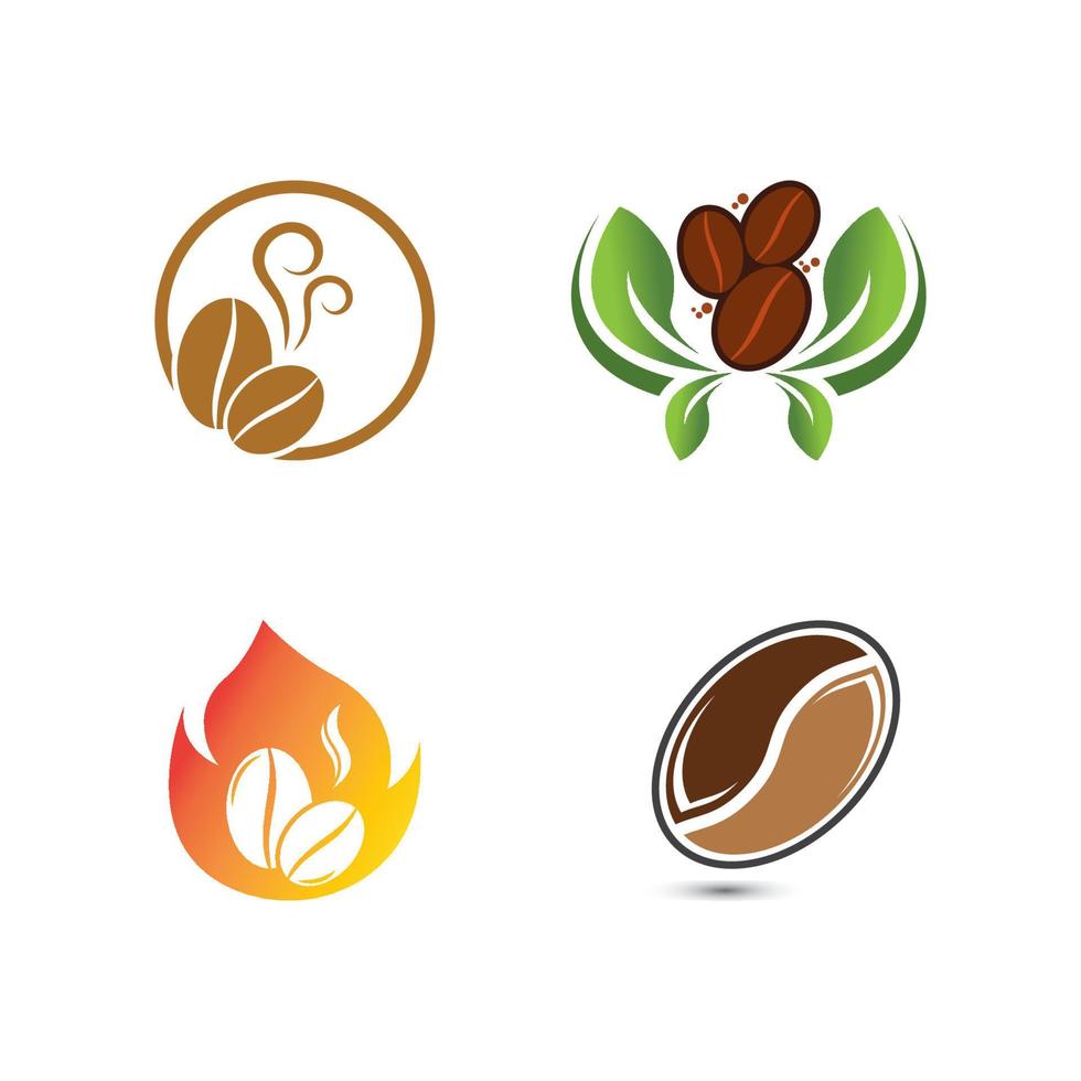 Ilustración de vector de icono de grano de café