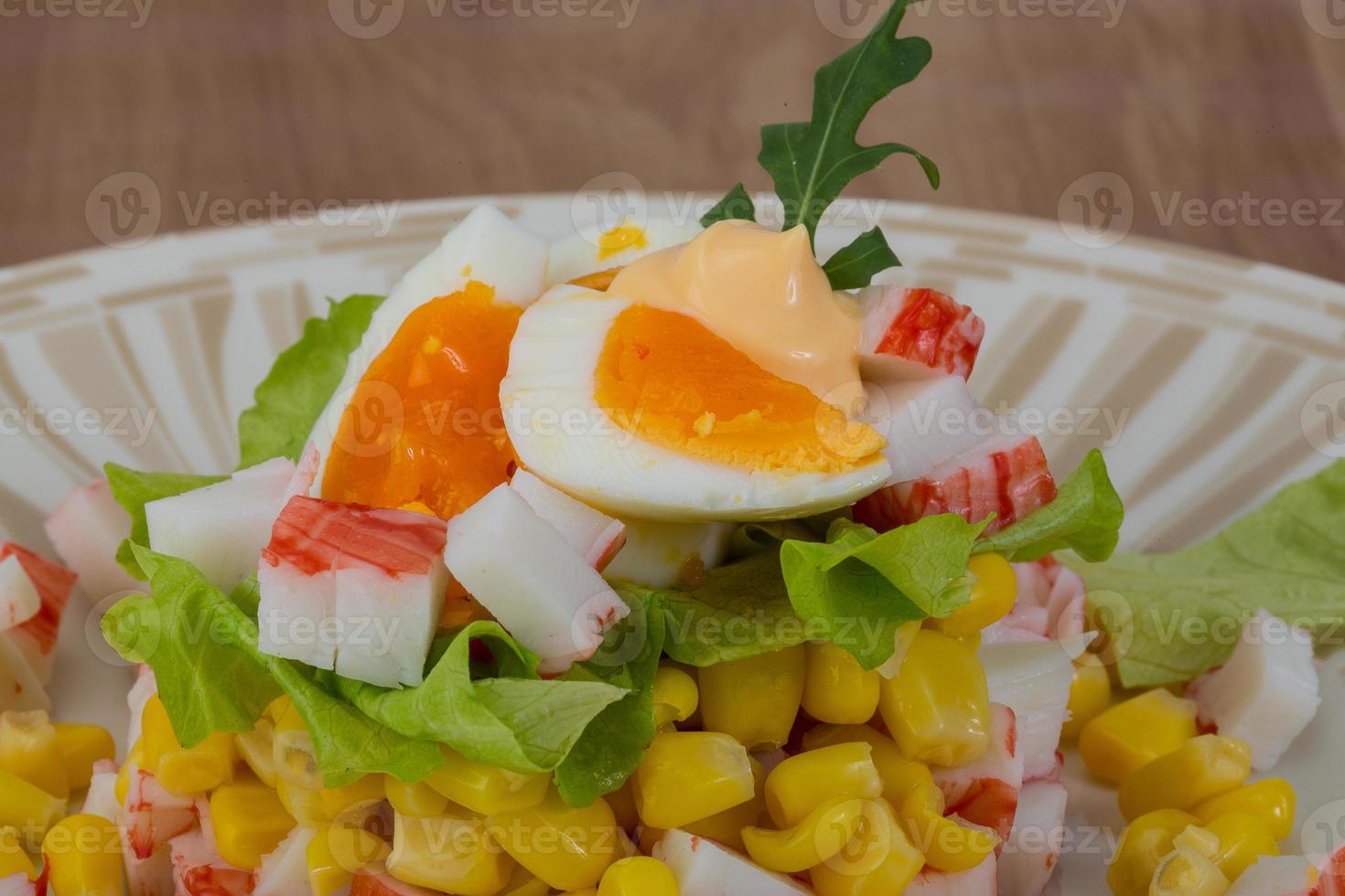 Crab sticks salad photo