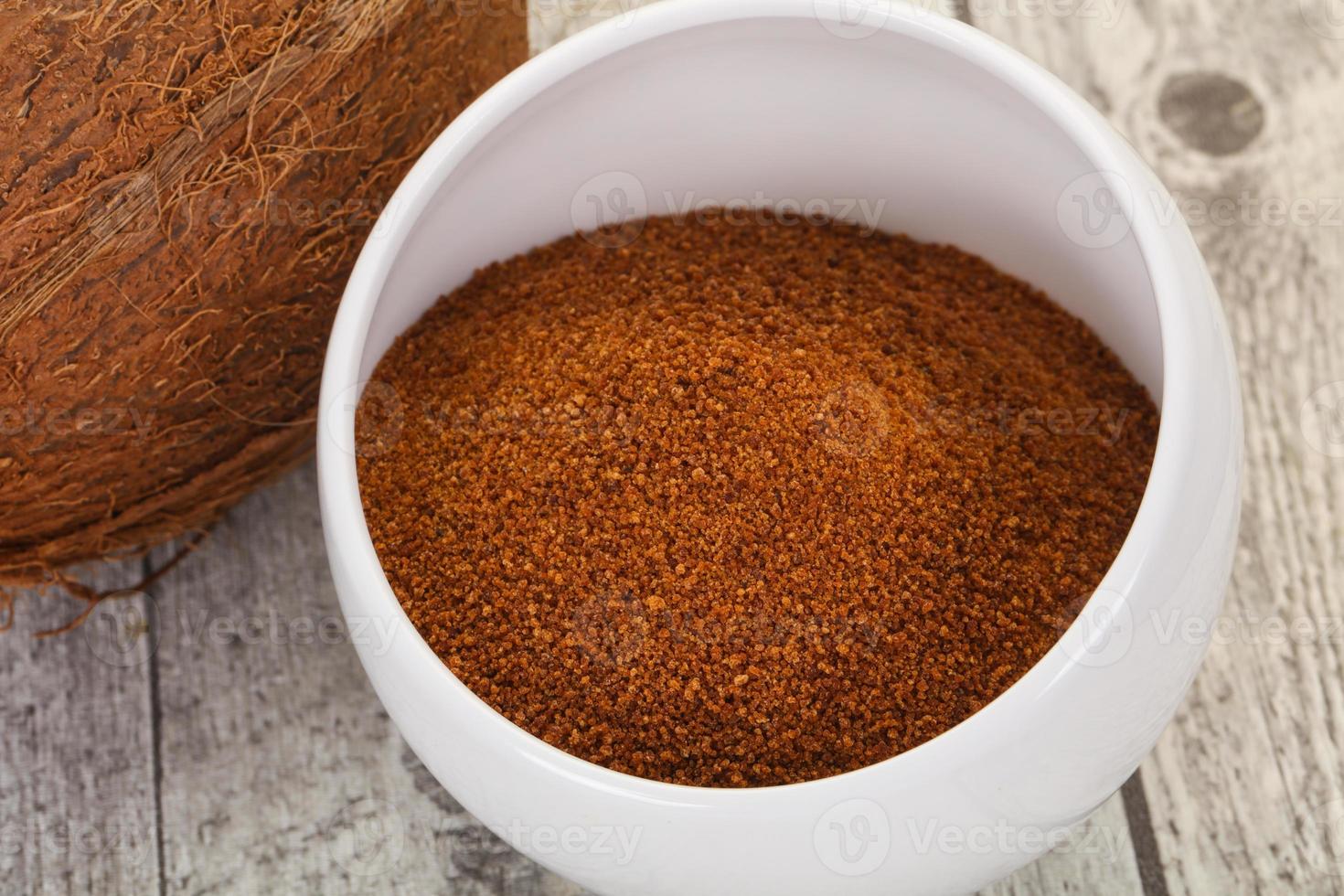 Coconut brown sugar in the bowl photo
