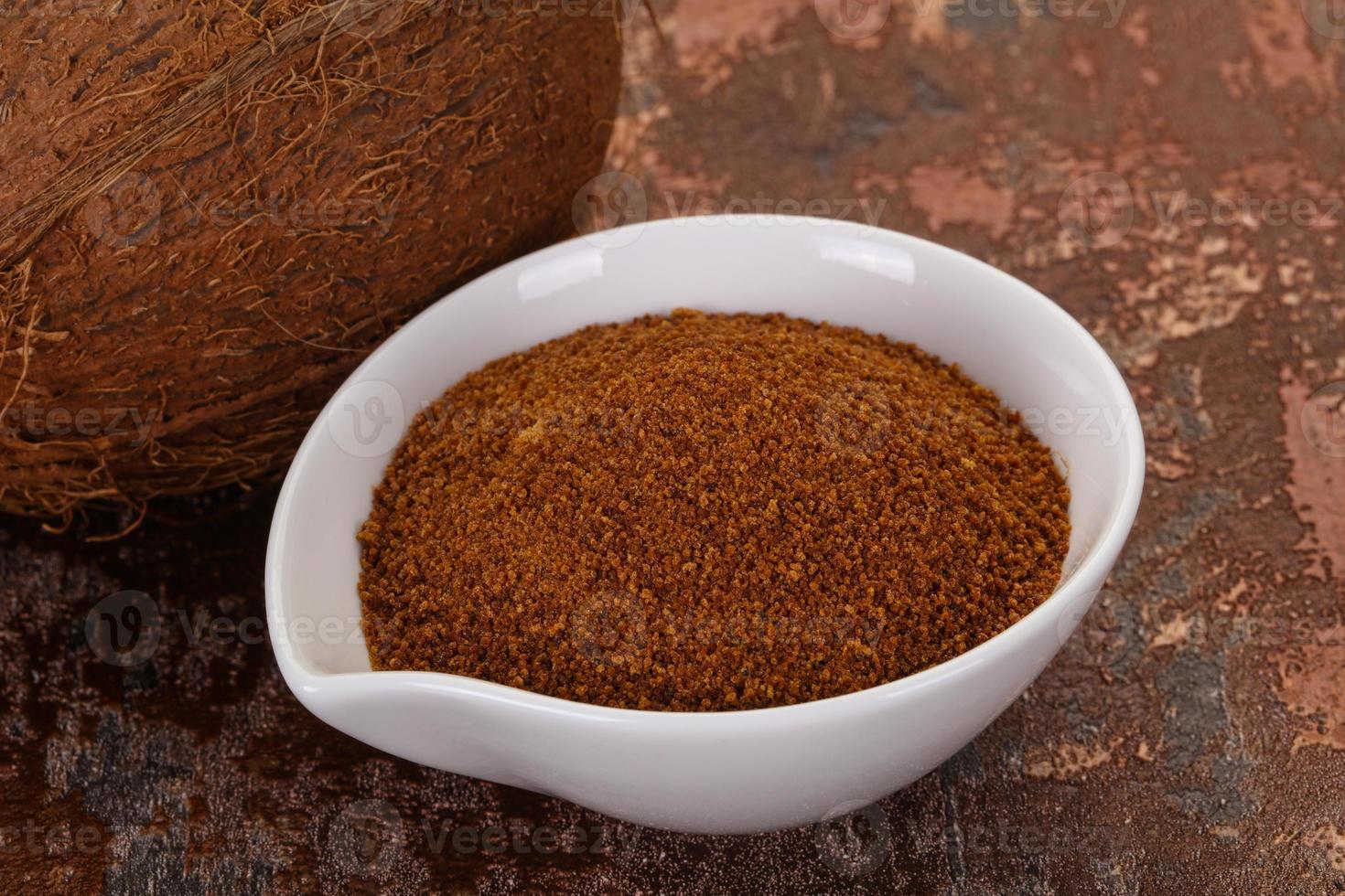 Coconut brown sugar in the bowl photo