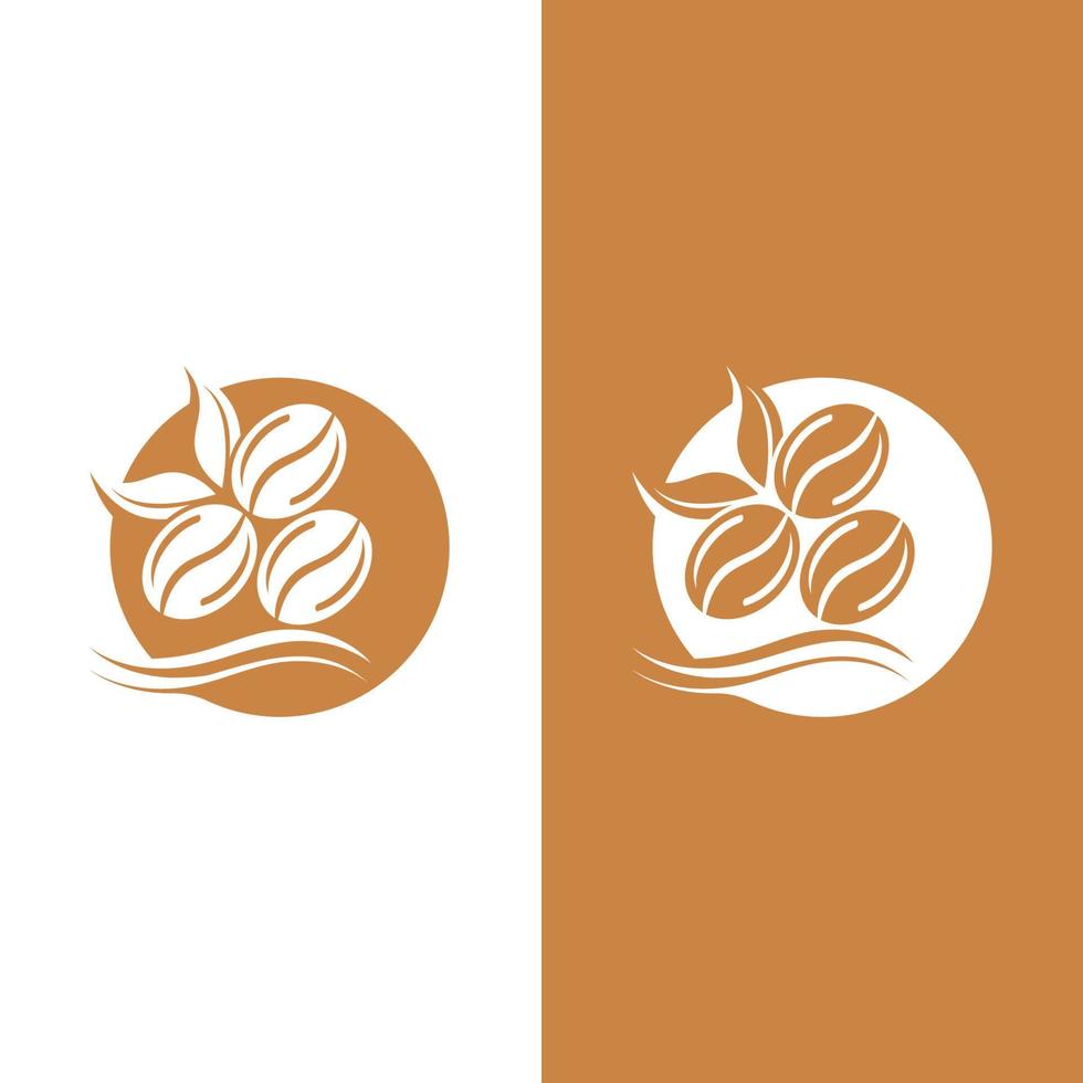 coffee bean icon vector template