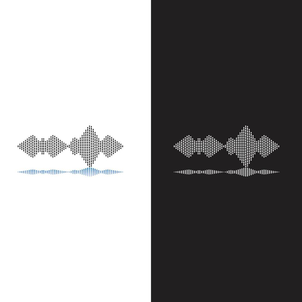 Sound waves vector illustration design