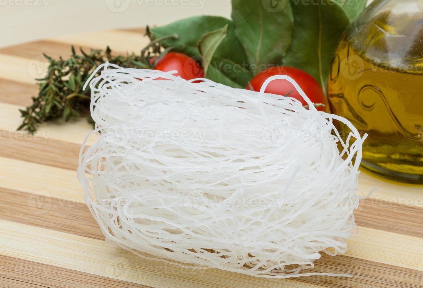 Dry rice noodles photo