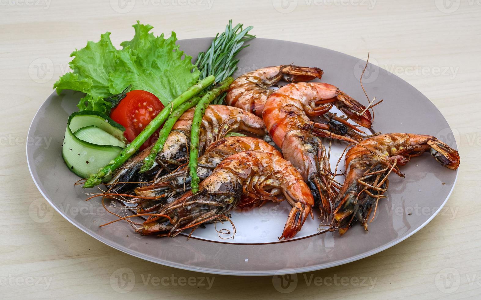 Grilled tiger prawn photo