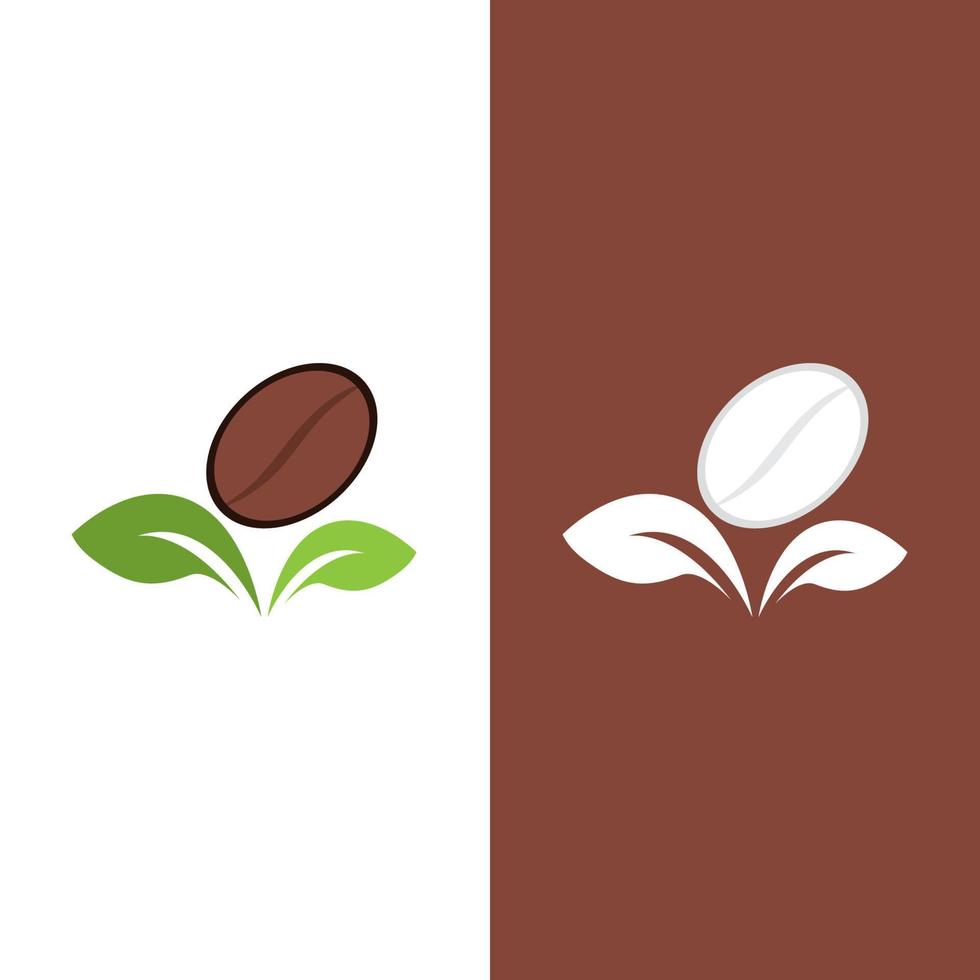 Ilustración de vector de icono de grano de café