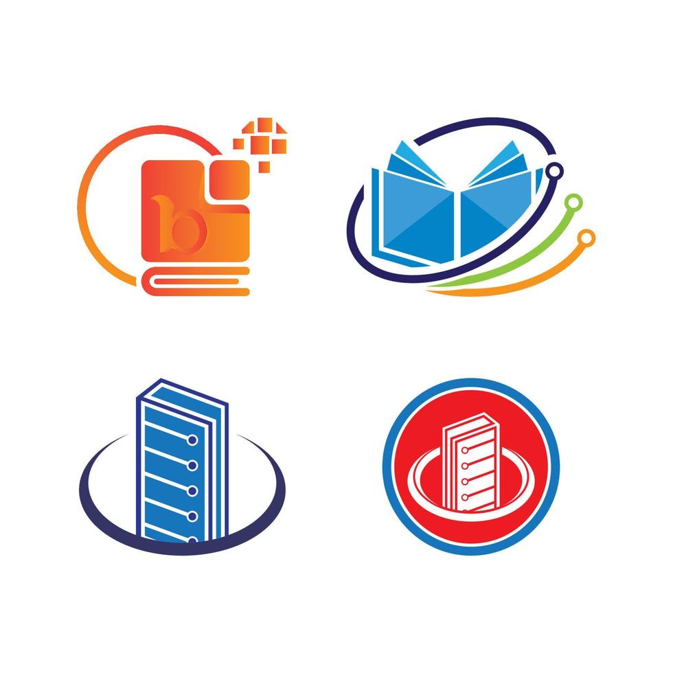 Digital book logo icon technology vector
