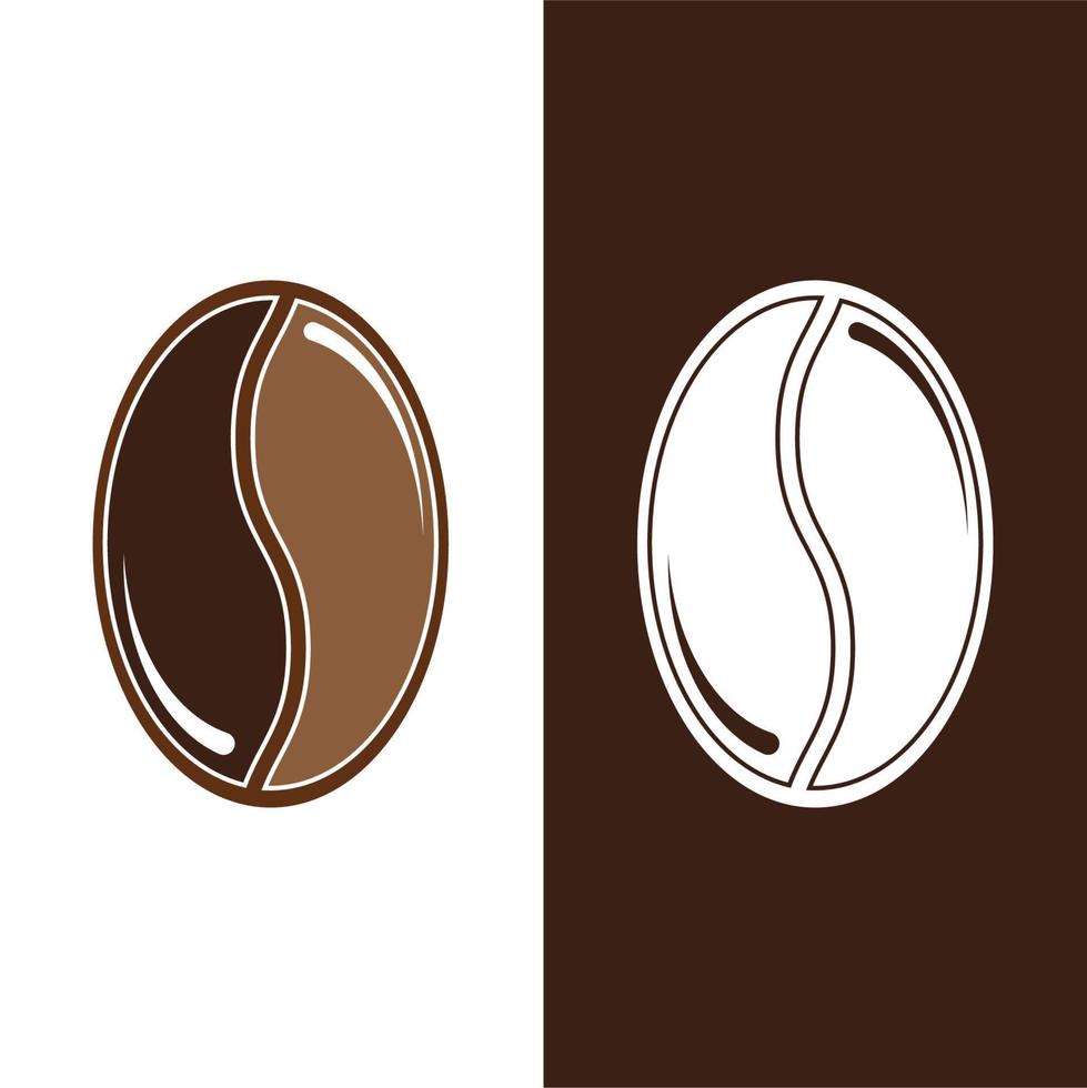 Ilustración de vector de icono de grano de café