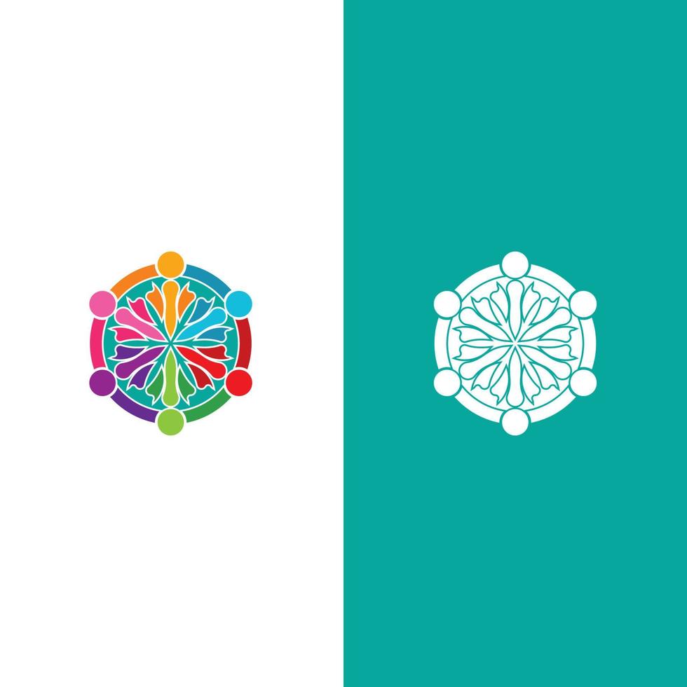 Community, network and social icon vector