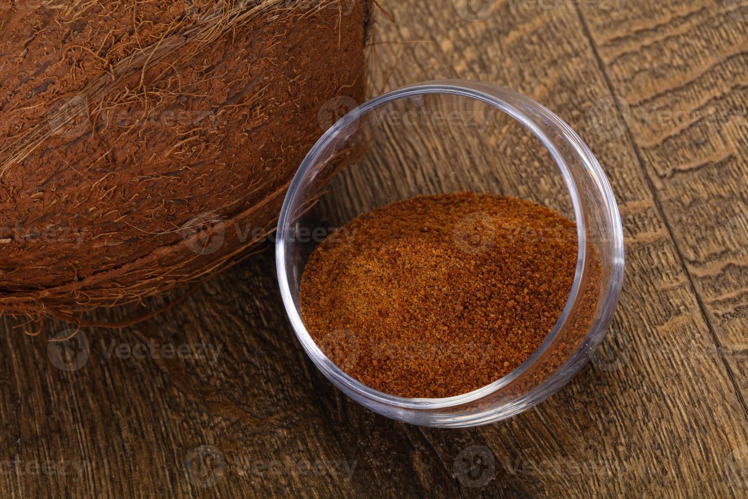 Coconut brown sugar in the bowl photo