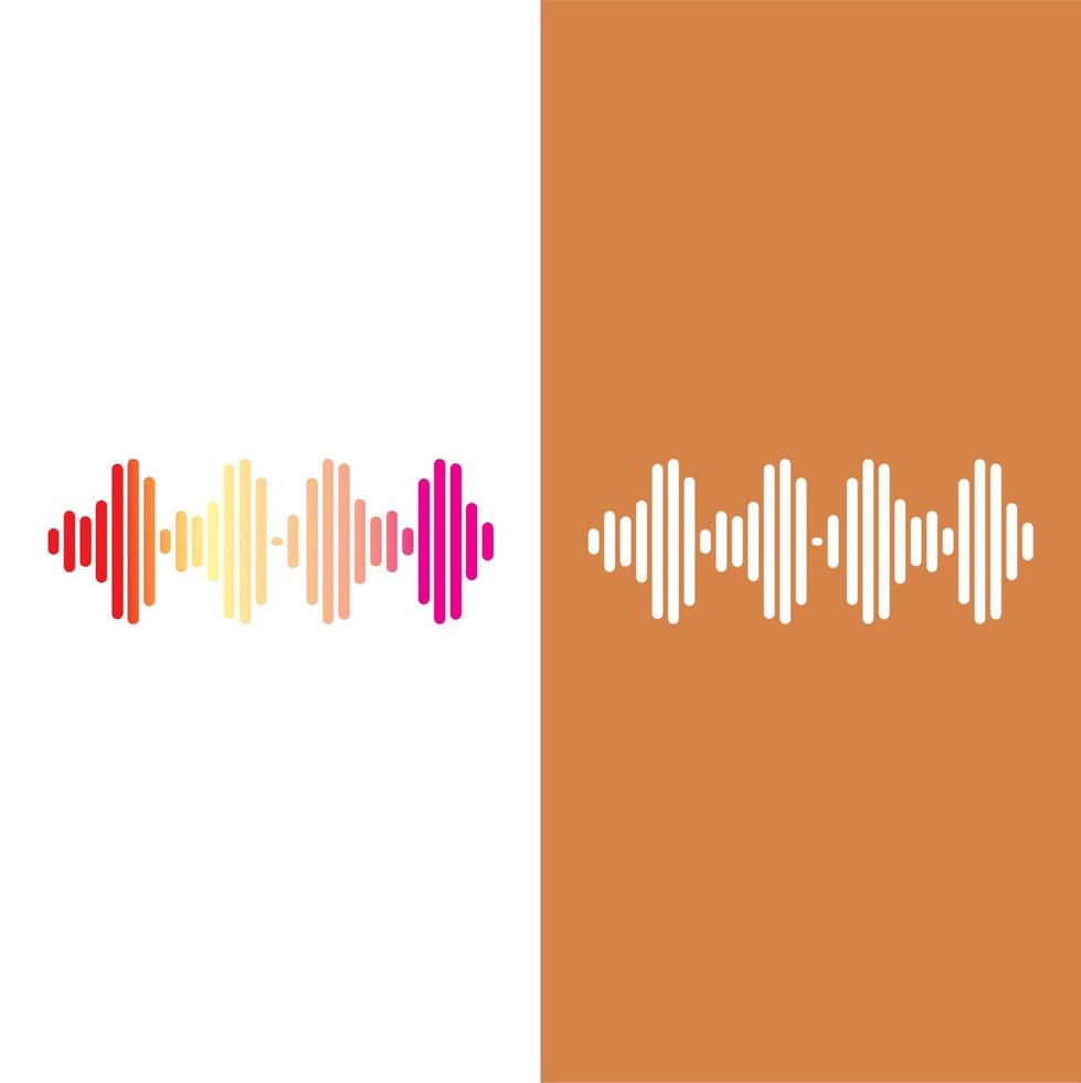 Sound waves vector illustration design