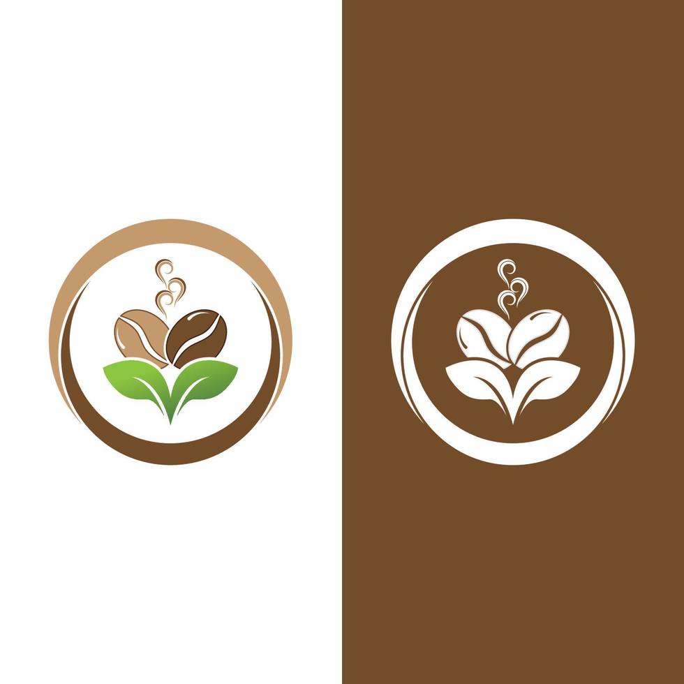 Ilustración de vector de icono de grano de café